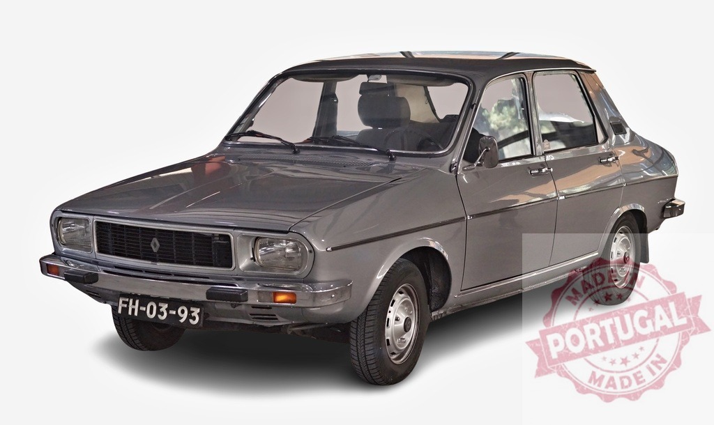 Renault 12 classic car on white background | Grey Renault 12 sedan, a vintage automobile, isolated on a clean white background - Realized with Pictrs.com