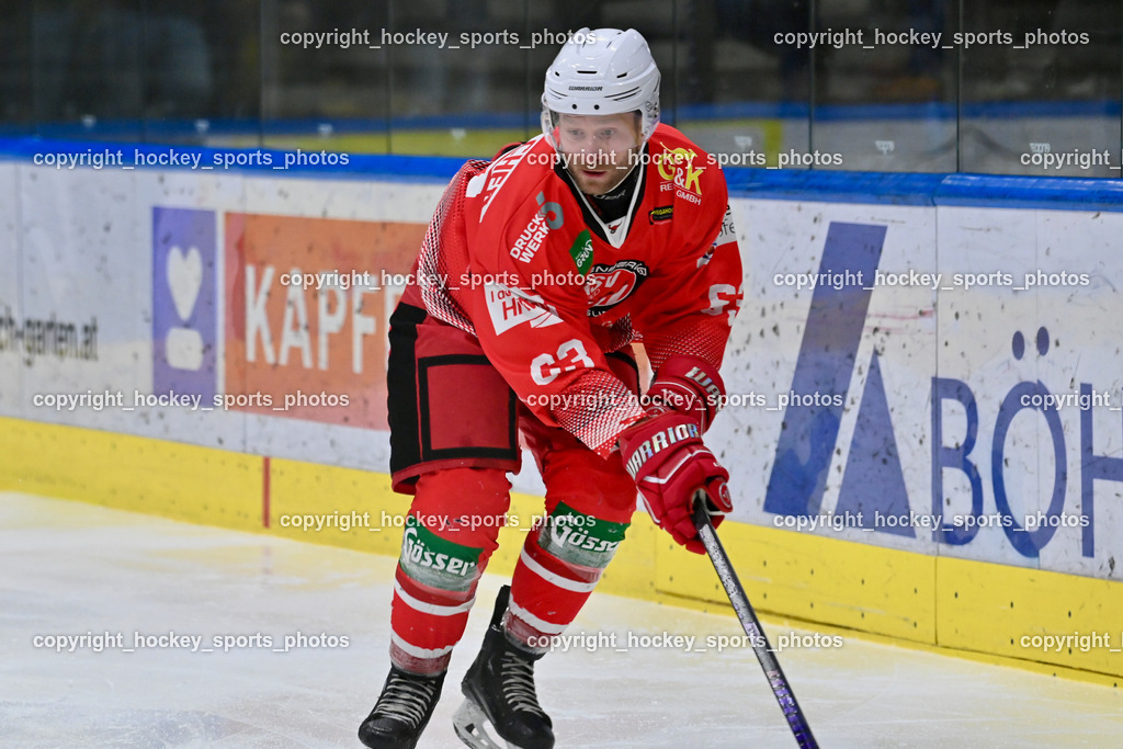 KSV KÄNGURUS vs. EHC Lustenau | #63 Ramsbacher Maximilian KSV, KSV KÄNGURUS vs. EHC Lustenau, KSV KÄNGURUS vs. EHC Lustenau am 14.03.2026 in Kapfenberg (Sportzentrum Kapfenberg), Austria, (Photo by Bernd Stefan)