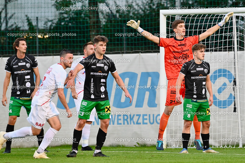 SAK Klagenfurt vs. FC Gleisdorf 09 2.9.2022 | #8 Felix Schlemmer, #21 Florian Wiegele, #13 Dragan Smoljan, #7 Darjan Aleksic, #22 Darijo Biscan, #24 Pascal Michael Zisser