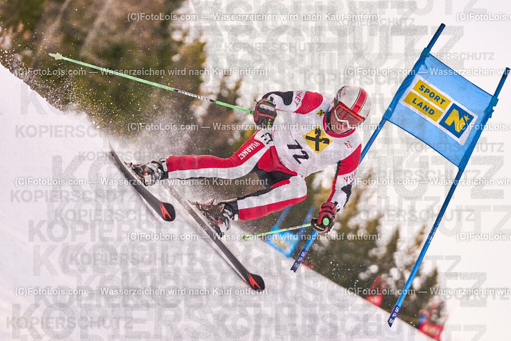 ALP1016_MastersCup-RTL-II_LKHF_Wurzenberger Johann | NÖ Raiffeisen MastersCup, Jugend - Damen - Herren, Riesentorlauf-Rennen 2 auf der Fuchswaldpiste in Lackenhof am Ötscher, durchführender Verein: Schiklub Lackenhof, So 9. Februar 2025.