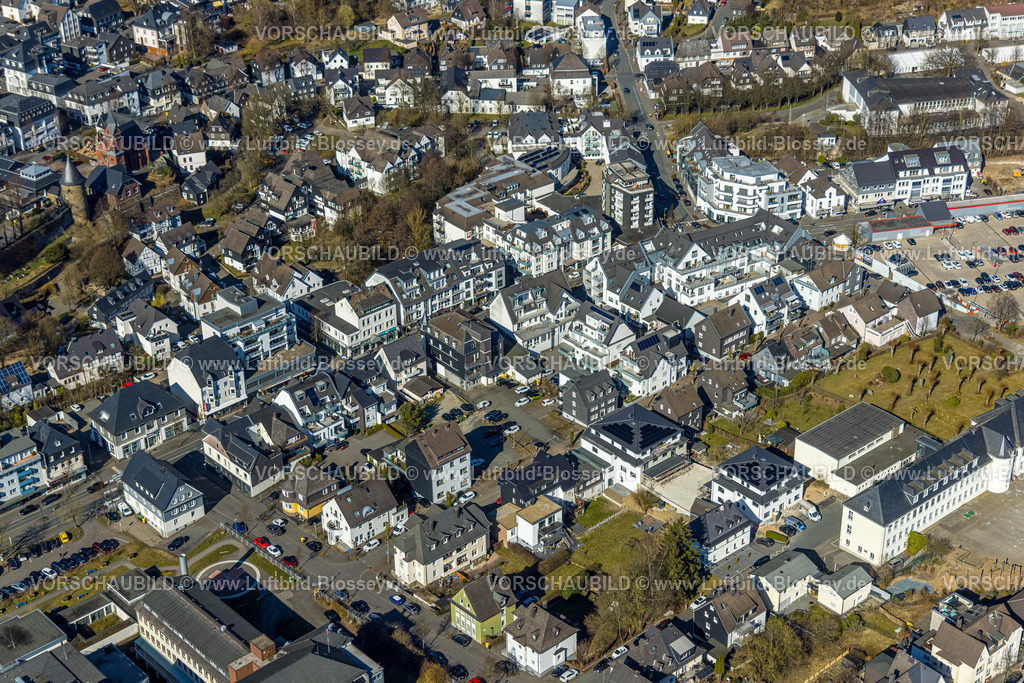 Olpe250307900Mitte | Luftbild, City Innenstadt Wohngebiet Kampstraße, Olpe-Stadt, Olpe, Sauerland, Nordrhein-Westfalen, Deutschland