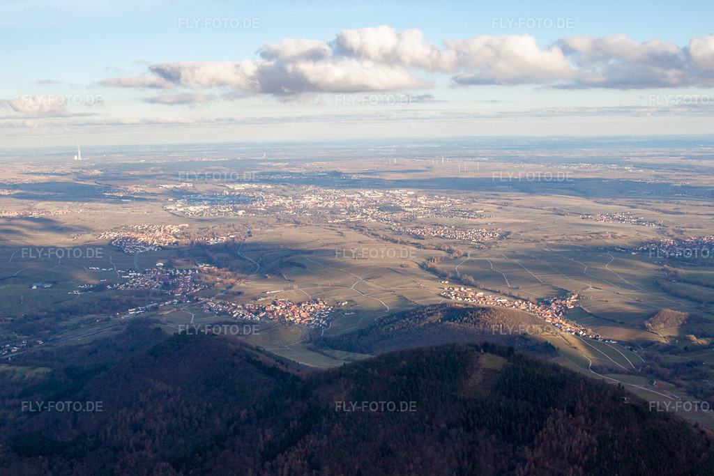 Luftbild: Landau von Westen in Landau in der Pfalz im Bundesland Rheinland-Pfalz in Deutschland. Foto: IMG_62141.jpg vom 23.02.2014 durch Werner Riehm/FLY-FOTO.de