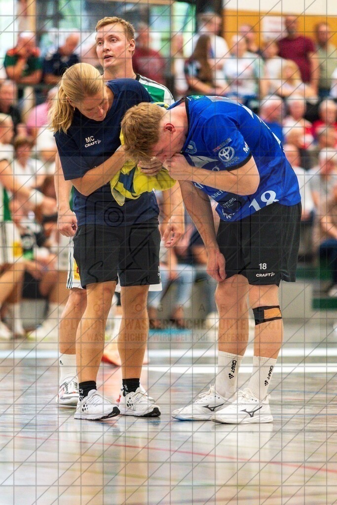 IHC 2026 - TSV Hannover-Burgdorf vs. Mors-Thy Håndbold | Anton Houe (Mors-Thy Håndbold #18); IHC 2026 - TSV Hannover-Burgdorf vs. Mors-Thy Håndbold am 07.08.26 in Sporthalle KGS, Schneverdingen - Realisiert mit Pictrs.com