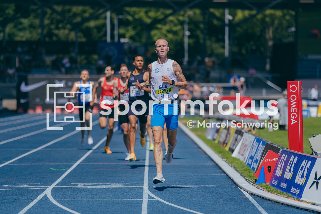 Deutsche Meisterschaften der Frauen und Männer 2026 | Robert Farken, SG Motor Gohlis-Nord Leipzig, 1500-Meter-Lauf, Halbfinale, Deutsche Meisterschaften der Frauen und Männer 2026, Lohrheidestadion Bochum-Wattenscheid, 25.07.2026. Foto: Marcel Schwering / sportimfokus - Realisiert mit Pictrs.com