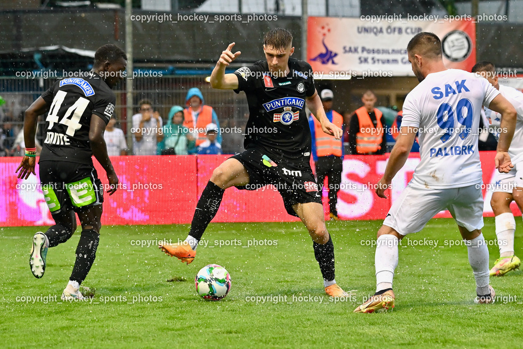 SAK vs. SK Sturm 22.7.2023 | #44 Amadou Dante, #9 Szymon Wlodarczyk, #99 Uros Palibrk