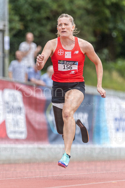Para Heimspiel 7.0; Leverkusen, 18.07.2026 | LEVERKUSEN, GERMANY - JULY 18, 2026 : Elena Kratter (SUI/TSV Bayer 04 Leverkusen) competing in the 100m during the Para Heimspiel 7.0 at Fritz Jacobi Sports Complex on July 18, 2026 in Leverkusen, Germany.