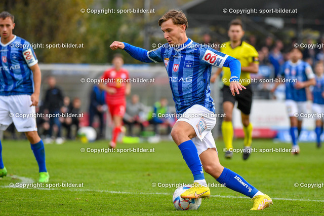 AUT, 2.Liga, FC Blau Weiss Linz vs FC Liefering | 29.10.2022, Hofmann Arena Linz, AUT, 2.Liga, FC Blau Weiss Linz vs FC Liefering, im Bild Alexander Briedl (Blau Weiss Linz)


// Admiral 2. Liga Match between FC Blau Weiss Linz and FC Liefering in Linz, Austria on 2022/10/29
