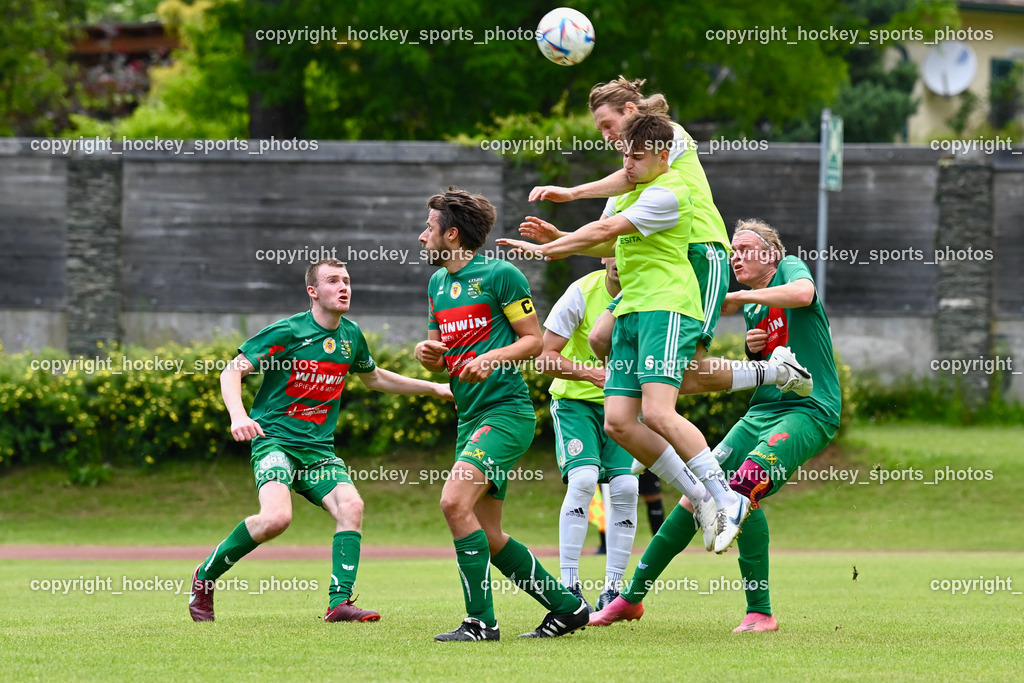 WSG Radenthein vs. SV Rapid Lienz 9.6.2023 | #14 Michael Johann Niedrist, #5 Manuel Eder, #6 Markus Florian Gruber, #3 Max Unterwandling, #19 Andre Mathias Tabernig