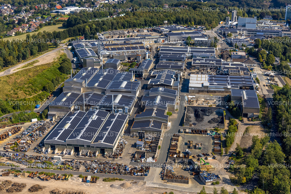 Ennepetal240814423 | Luftbild, Siegfried Jacob Metallwerke GmbH Werksgelände mit Solarpanel, Voerde, Ennepetal, Ruhrgebiet, Nordrhein-Westfalen, Deutschland