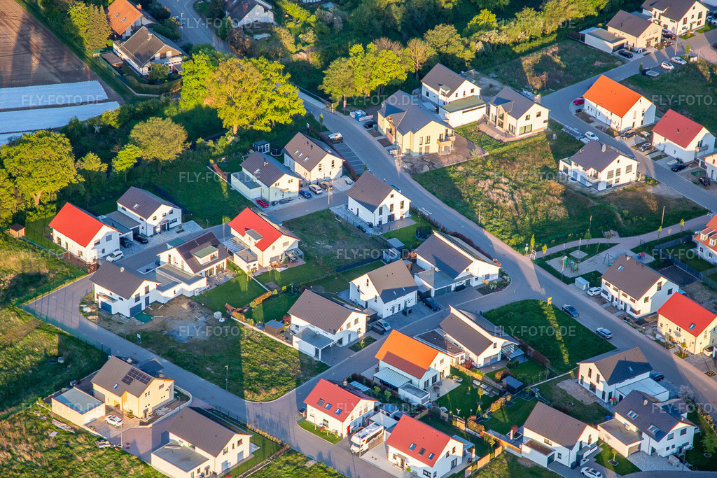 Luftbild: Narzissen- und Veilchenweg in Kandel im Bundesland Rheinland-Pfalz in Deutschland. Foto: IMG_140358.jpg vom 23.04.2024 durch Werner Riehm/FLY-FOTO.de