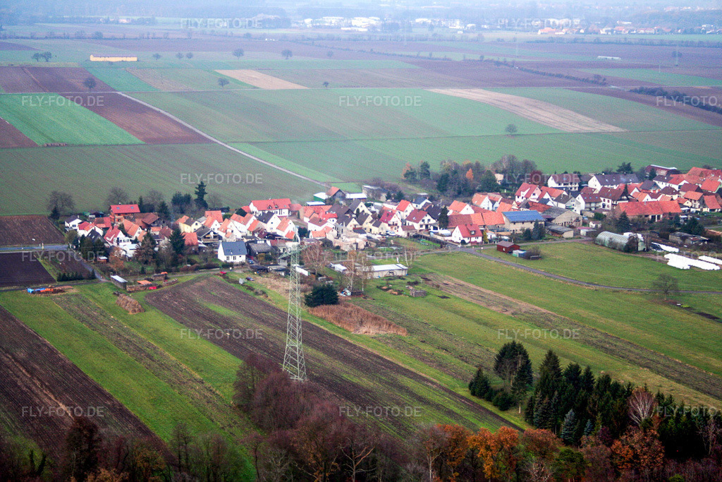 Luftbild: Ende Saarstr in Kandel im Bundesland Rheinland-Pfalz in Deutschland. Foto: IMG_0052.jpg vom 03.12.2005 durch Werner Riehm/FLY-FOTO.de