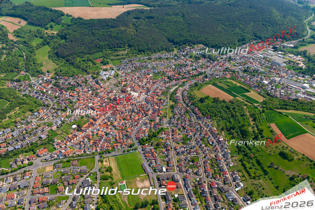 Das Luftbild der Stadt Mömlingen wurde 2019 vom Flugzeug heraus erstellt (keine Drohne) Aufnahmehöhe ca.400 Meter- hohe Auflösung- beste Druck-Qualität garantiert!