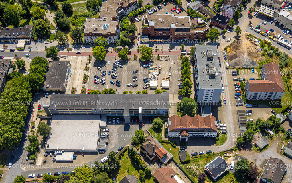 Hattingen230708319 | Luftbild, Marktplatz Welper mit Baustelle, Welper, Hattingen, Ruhrgebiet, Nordrhein-Westfalen, Deutschland