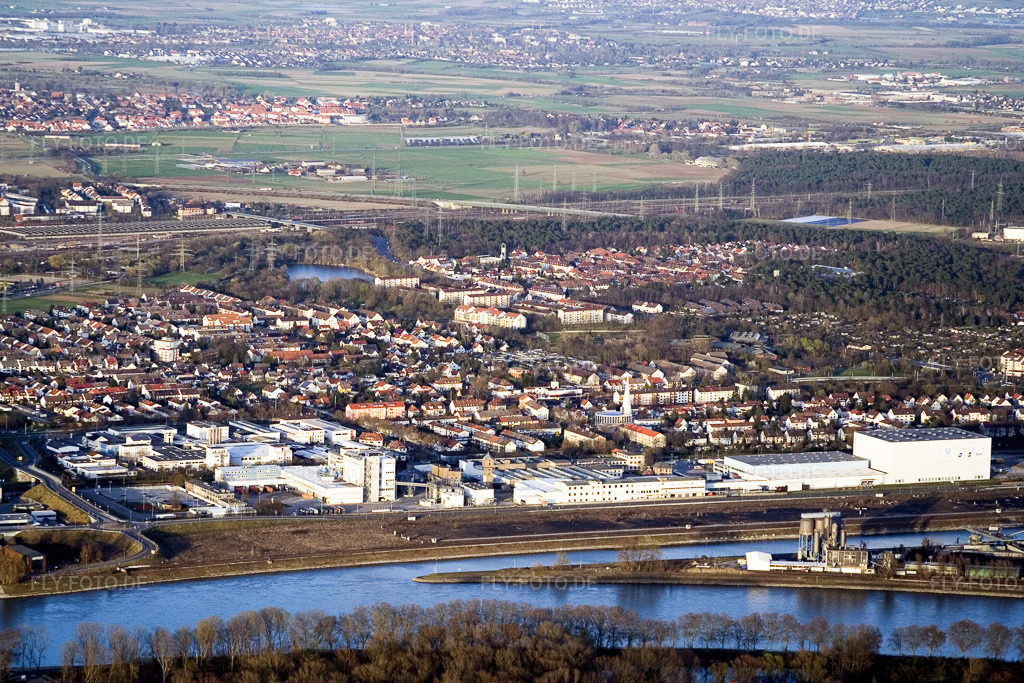 Luftbild: Rheinauhafen im Ortsteil Rheinau in Mannheim im Bundesland Baden-Württemberg in Deutschland. Foto: IMG_10133.jpg vom 29.03.2008 durch Werner Riehm/FLY-FOTO.de