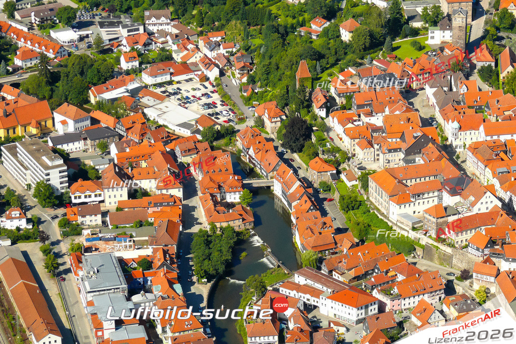 Die Luftaufnahme Altstadt - Kronach wurde vom UL-Flugzeug (keine Drohne) aus fotografiert.Hohe Druck- Auflösung-die Geschenkidee!