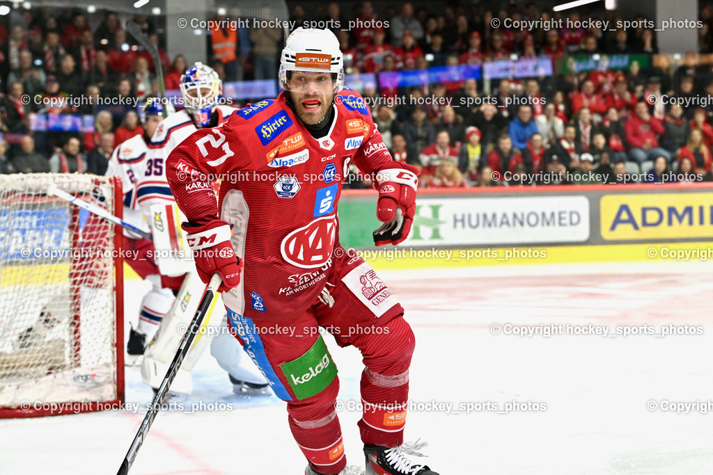 EC KAC vs. EC Red Bull Salzburb | #27 Hundertpfund Thomas EC KAC, EC KAC vs. EC Red Bull Salzburb, EC KAC vs. EC Red Bull Salzburb am 04.04.2025 in Klagenfurt (Heidi Horten Arena), Austria, (Photo by Bernd Stefan)