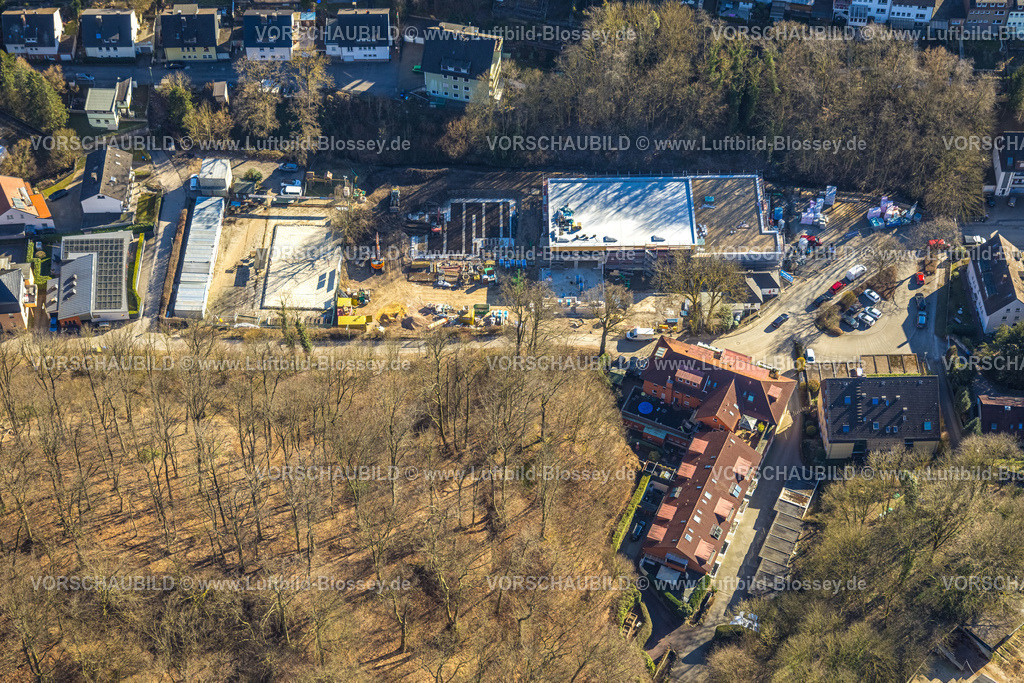 Hagen250302850 | Luftbild, Baustelle am Ganzjahresbad Henkhausen, Hasselbach, Hohenlimburg, Hagen, Ruhrgebiet, Nordrhein-Westfalen, Deutschland