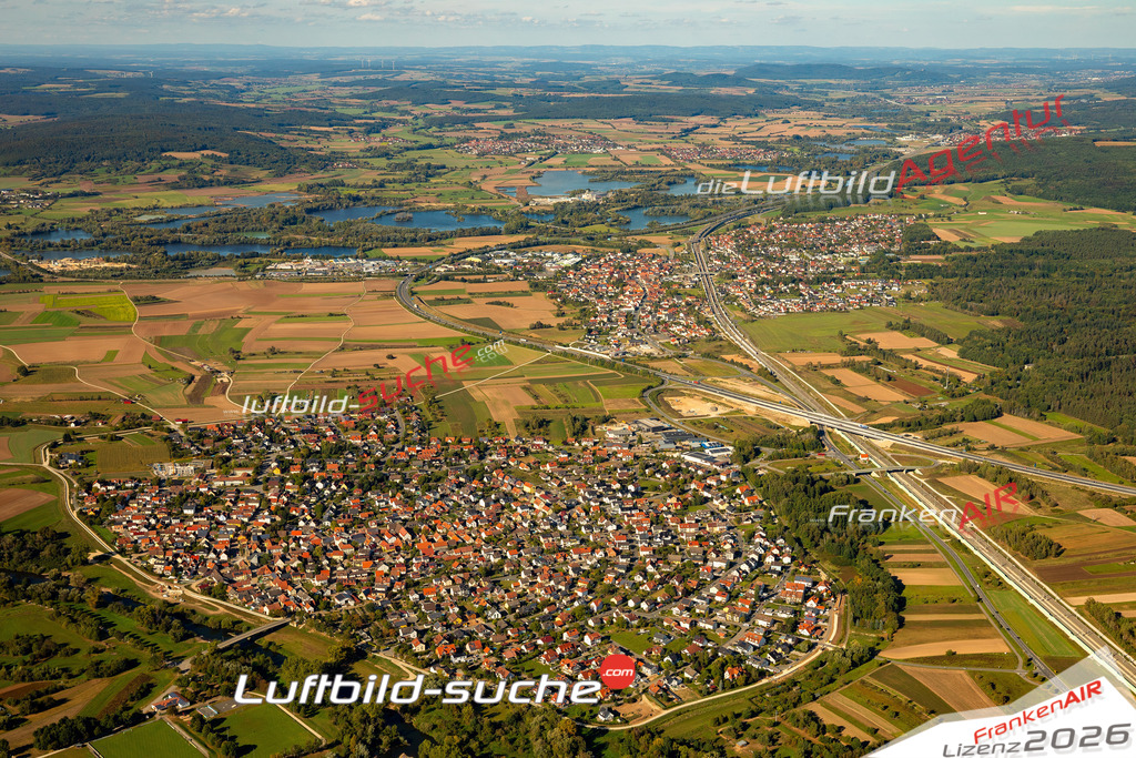 Das Luftbild zeigt :  Kemmern - Die Luftaufnahme wurde 2023 vom UL-Flugzeug aus erstellt ( keine Drohne ) - Hochauflösende Luftaufnahme - Für grossformatige Ausdrucke geeignet. Die Geschenkidee !Mit Lizenz und Bildrechte bestellbar