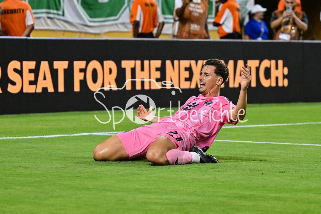Inter Miami CF - Palmeiras Sao Paulo | Jubel nach dem Treffer zum 1-0 durch Tadeo ALLENDE (Inter Miami 21) / Tor / Torschuetze / Freude / Happy / FIFA Club World Cup: Inter Miami CF - Palmeiras Sao Paulo, Hard Rock Stadium am 23.06.2025 / NOT FOR SALE IN USA