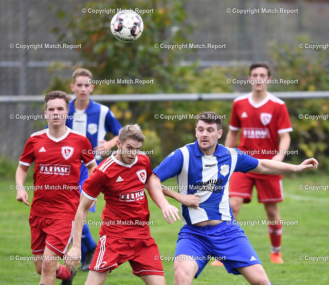ulm | Fussball Kreisliga A 2  2019/2020   27.10.2019ASV Bildechingen - ASV NordstettenDenis Jelic (re, ASV Bildechingen) gegen Nico Piechotta (li, ASV Nordstetten)FOTO: ULMER PressebildagenturxxNOxMODELxRELEASExx