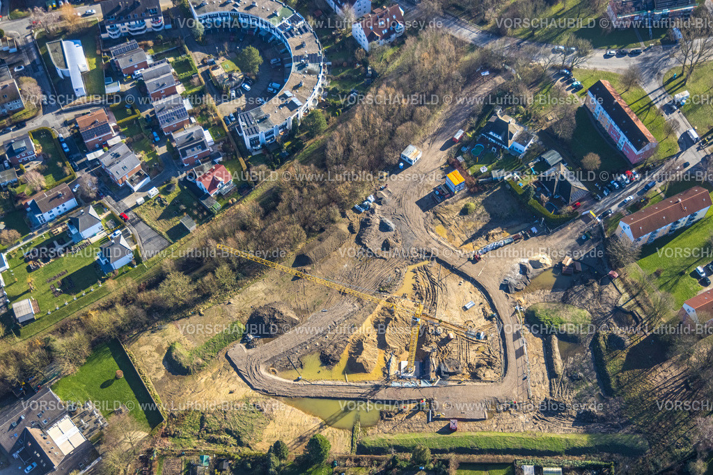 Dortmund240101514 | Luftbild, Baustelle Am Spörkel, Verkehrssituation, Menglinghausen, Dortmund, Ruhrgebiet, Nordrhein-Westfalen, Deutschland