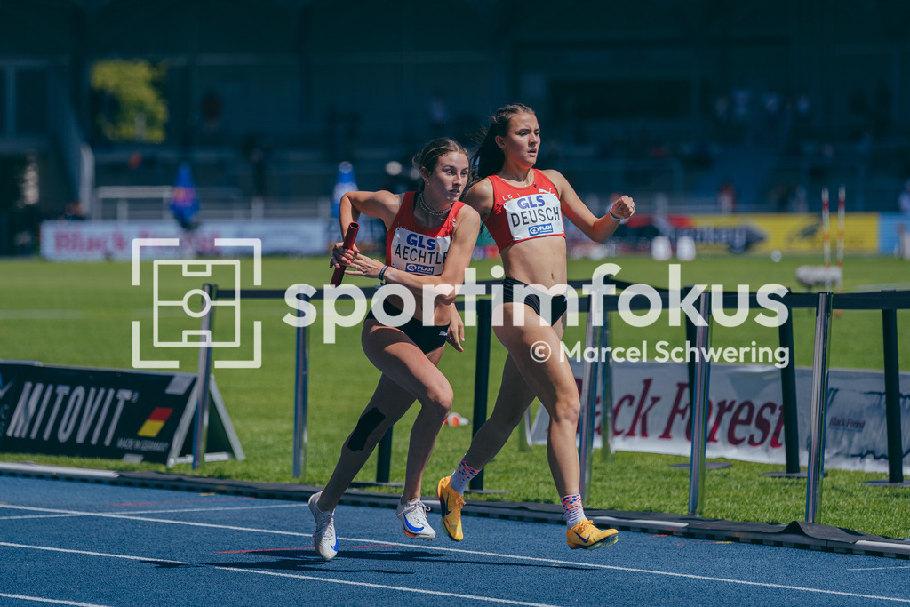 Deutsche Meisterschaften der Frauen und Männer 2026 | Judit Aechtle, LG Region Karlsruhe, U20 4x400-Meter-Staffel, Deutsche Meisterschaften der Frauen und Männer 2026, Lohrheidestadion Bochum-Wattenscheid, 25.07.2026. Foto: Marcel Schwering / sportimfokus - Realisiert mit Pictrs.com