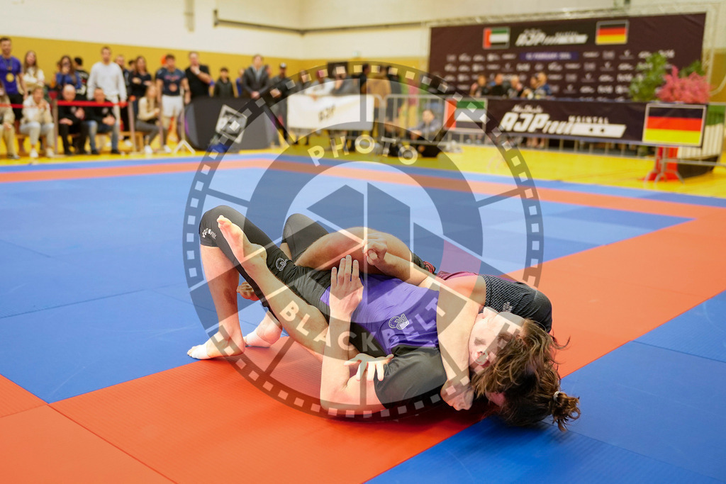 20240203PBB10009 | Fighters compete during the Brazilian Jiu-Jitsu Championship of the AJP Tour in Maintal by Frankfurt am Main, Germany, on February 2, 2024.