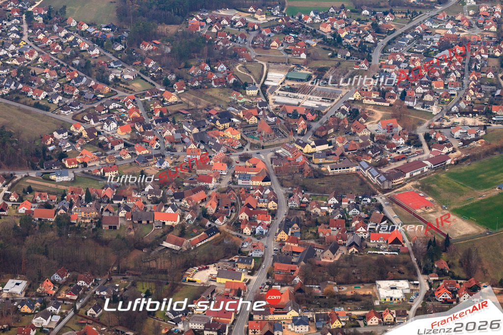 Das Luftbild der Stadt Effeltrich wurde 2018 vom Flugzeug heraus erstellt (keine Drohne) Aufnahmehöhe ca.400 Meter- hohe Auflösung für beste Druck-Qualität