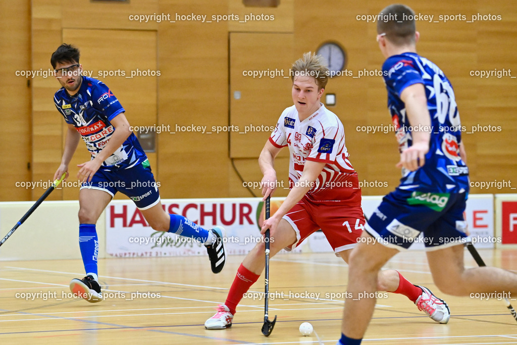 VSV Unihockey vs. KAC Floorball 4.2.2023 | #14 Pascal Fina, #30 Christoph Steiner