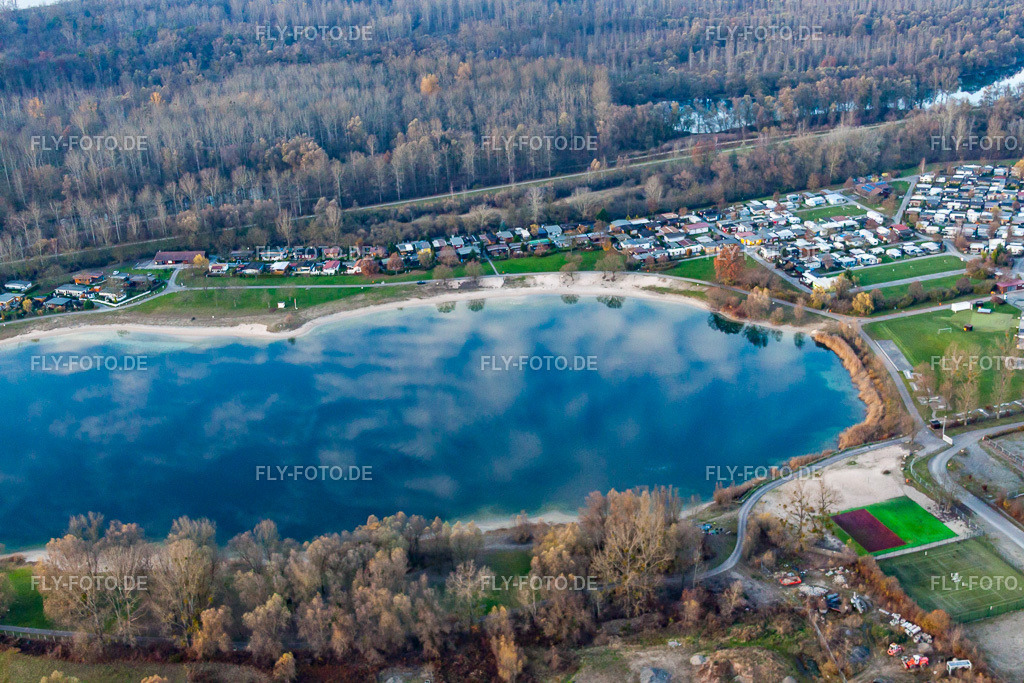 See- Uferbereichen der Fischergilde Plittersdorf 1964 e.V | Luftbild: See- Uferbereichen der Fischergilde Plittersdorf 1964 e.V im Ortsteil Plittersdorf in Rastatt im Bundesland Baden-Württemberg in Deutschland. Foto: IMG_22916.jpg vom 21.11.2009 durch Werner Riehm/FLY-FOTO.de - Realisiert mit Pictrs.com