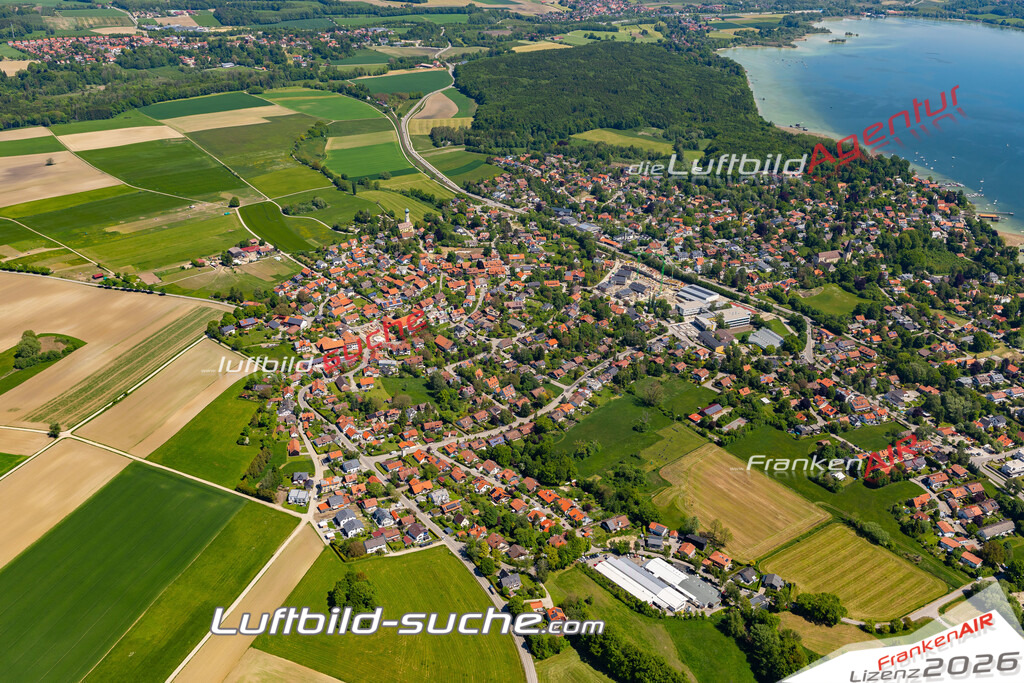 Aktuelles Luftbild von  schondorf-am-ammersee - Die Luftaufnahme wurde 2021 mittels UL-Flugzeug erstellt ( keine Drohne ) - hochauflösende Kamera-Systeme von  Canon -Beste Qualität - Für grossformatige Ausdrucke geeignet. Die Geschenkidee !