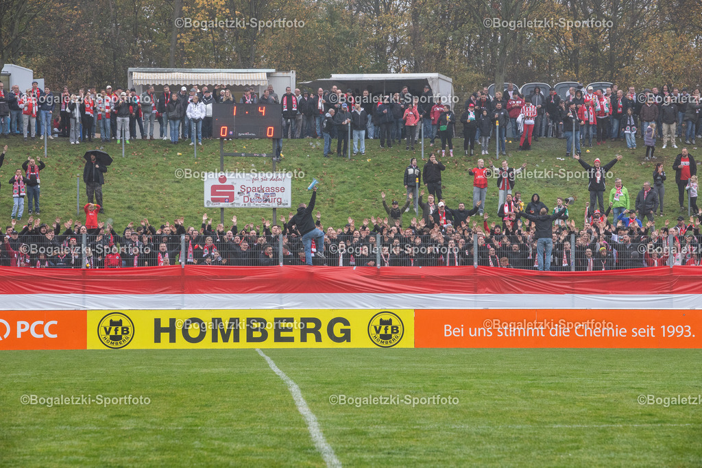 RWO Fans | 15.11.2025, Fussball, Niederrheinpokal, VfB Homberg - Rot-Weiß Oberhausen: RWO Fans vor dem Spiel - Realisiert mit Pictrs.com