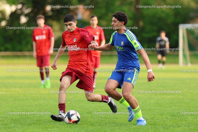 Fußball I Junioren I Kreispokal Lübeck I Finale I JSG Concordia Lübeck - TSV Siems I 09.06.2025.193 | v.l. Adem Brini (14, TSV Siems), Iyed Guennoun (11, JSG Concordia Lübeck) - Realisiert mit Pictrs.com