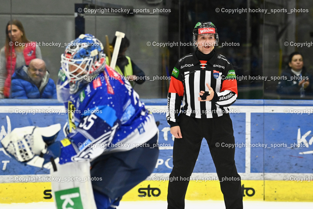 EC IDM Wärmepumpen VSV vs. Pioneers Vorarlberg | Piragic Trpimir Referee, EC IDM Wärmepumpen VSV vs. Pioneers Vorarlberg, EC IDM Wärmepumpen VSV vs. Pioneers Vorarlberg am 14.12.2024 in Villach (Stadthalle Villach), Austria, (Photo by Bernd Stefan)