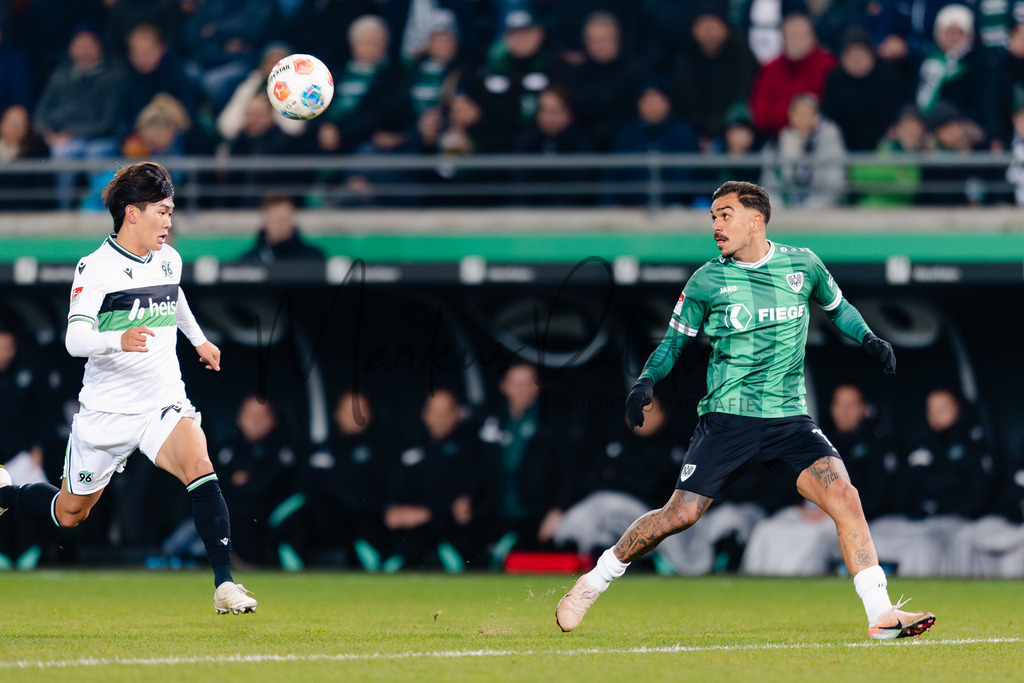 2. Bundesliga, Saison 2025/26, 15. Spieltag: SC Preußen Münster - Hannover 96 | Münster, 05.12.2025: 2. Bundesliga, 15. Spieltag, SC Preußen Münster gegen Hannover 96 im LVM-Preußenstadion in Münster. Foto: sportfotografie.ms | Markus Paletta - Realisiert mit Pictrs.com