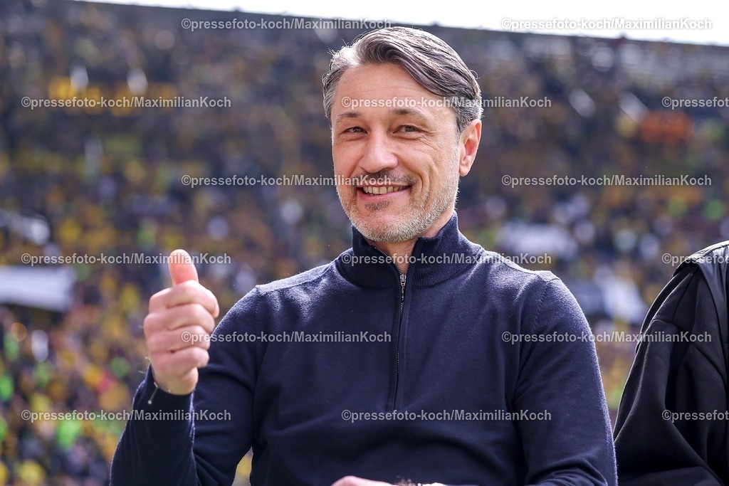 BVB11042601005 | 11.04.2026, Fußball, Borussia Dortmund - Bayer 04 Leverkusen, 1. Fußball Bundesliga, 29. Spieltag, Signal Iduna Park, Saison 2025 2026: Cheftrainer Niko Kovac (BVB #hc)  DFB regulations prohibit any use of photographs as image sequences and or quasi-video.