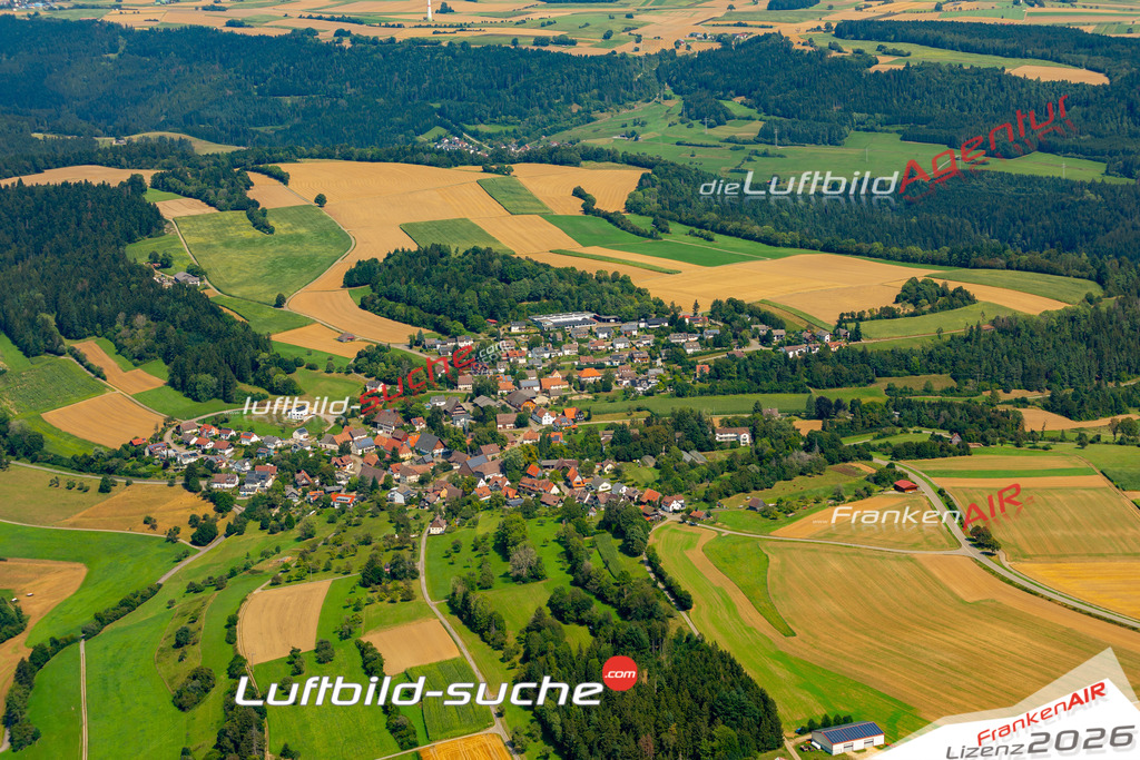 Das Luftbild zeigt : Fürnsal Dornhan - Die Luftaufnahme wurde 2024 vom UL-Flugzeug aus erstellt ( keine Drohne ) - Hochauflösende Luftaufnahme - Für grossformatige Ausdrucke geeignet. Die Geschenkidee !Mit Lizenz und Bildrechte bestellbar