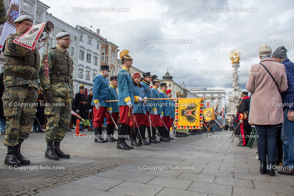 Frühjahrsparade des Traditions-Dragonerregiment No.7_ 01.04.2023-4 | 01.04.2023, Linz, AUT, Fruehjahrsparade des Traditions-Dragonerregiment No.7 im Bild Fruehjahrsparade des Traditions – Dragonerregiment No.7 - Herzog von Lothringen und Bar
