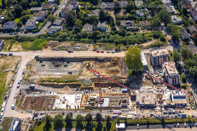 Bochum240816318 | Luftbild, Baustelle Großer Einberg Baugebiet für neues Quartier 47, Querenburger Straße, Altenbochum, Bochum, Ruhrgebiet, Nordrhein-Westfalen, Deutschland