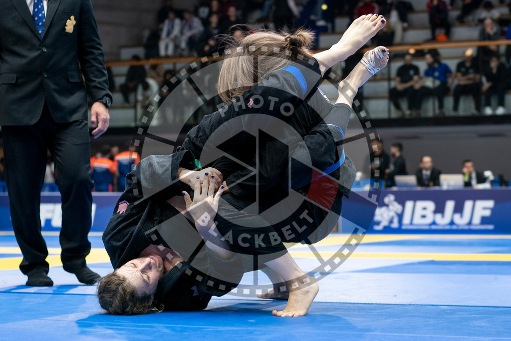 20240121PBB6847 | Fighters compete during the second day of the IBJJF European Championship in Paris, France, on January 21, 2024.