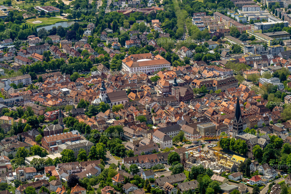 Ettlingen-1-6-23-14 | Bilder Fotos Luftbilder Luftaufnahmen Deutschland Süden Westen Schwarzwald Baden Württemberg  