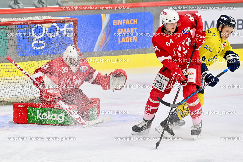 EK Zeller Eisbären vs. EC KAC Future Team 5.11.2022 | #33 Vorauer Florian, #64 Preiml Maximilian, #8 Maurer Philipp