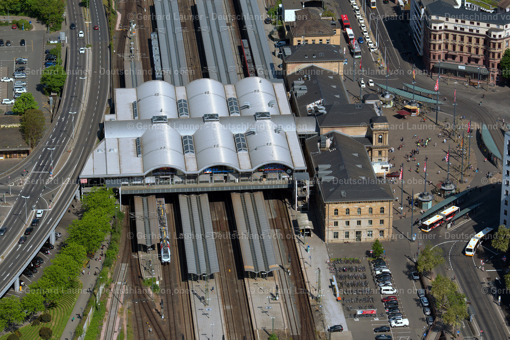 3800208 | Hauptbahnhof, Mainz, ein Eisenbahnknotenpunkt im westlichen Rhein-Main-Gebiet