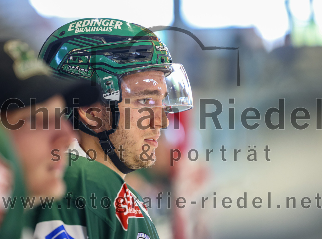 2023-09-10_073_TSV_Erding_gegen_EHC_Klostersee | Erding, Deutschland, 10.09.2023:
Eishockey, Bayernliga 2023 / 2024, Testspiel, TSV Erding gegen EHC Klostersee, Endergebnis: 10:1

Foto: Christian Riedel / fotografie-riedel.net