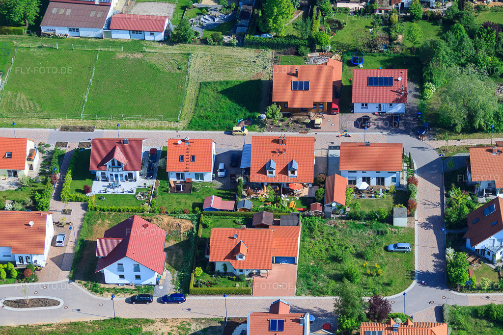 Luftbild: Im Erbsenfeld im Ortsteil Mörzheim in Landau im Bundesland Rheinland-Pfalz in Deutschland. Foto: IMG_27124.jpg vom 23.05.2010 durch Werner Riehm/FLY-FOTO.de