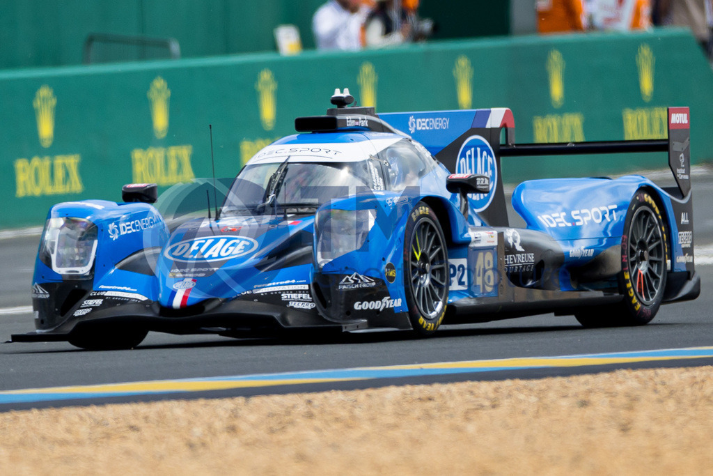 Trainproduction-20230610-2036 | LE MANS,FRANCE,10.Jun.23 - MOTORSPORTS - WEC, FIA World Endurance Championships, 24 Hours of Le Mans, Circuit de la Sarthe, race. Image shows Paul Lafargue (FRA), Paul Loup Chatin (FRA) and Laurents Hoerr (GER/ IDEC Sport).  Photo: Trainproduction / Matthias Trinkl