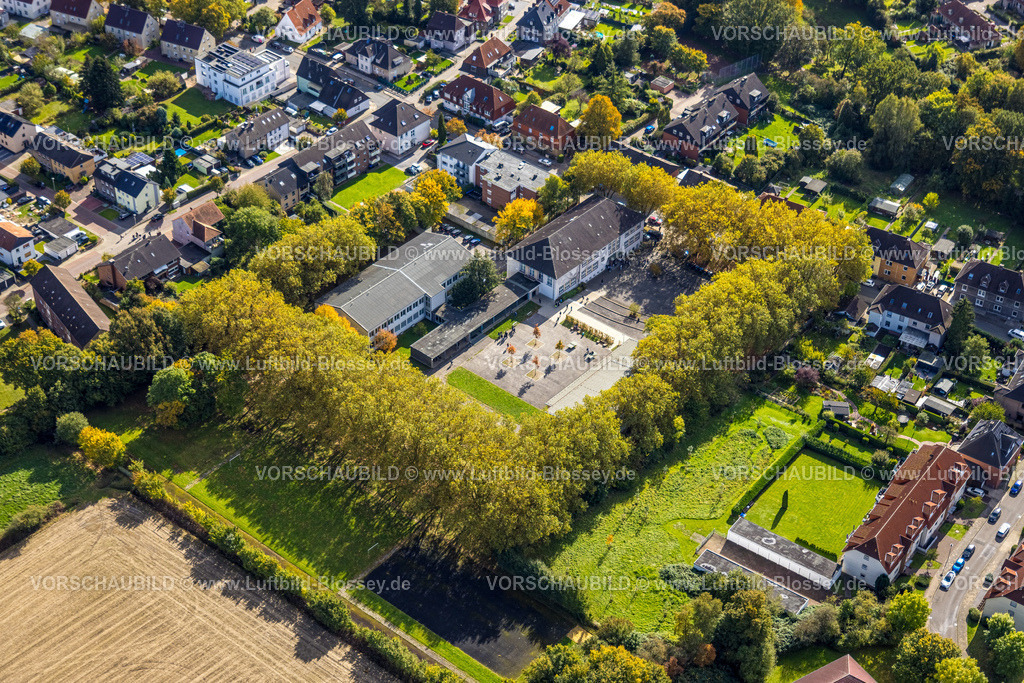Hamm241008645 | Luftbild, Martin-Luther-Schule und Schulhof am Bockelweg, grüne Bäume Umrandung, Stadtbezirk Heessen, Hamm, Ruhrgebiet, Nordrhein-Westfalen, Deutschland