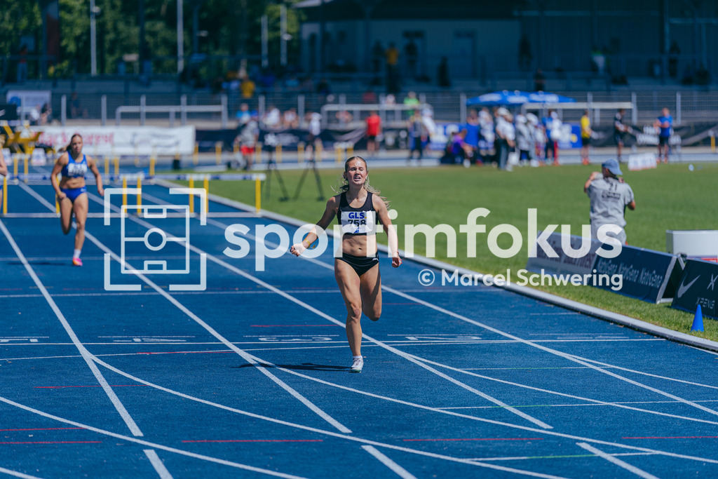 DM U23 U18 Bochum 2026 | Leila Ehlers (TSV Asendorf), Startnummer 758, 400 Meter Hürden, Deutsche Meisterschaften der U18 &amp; U23 2026, Lohrheidestadion Bochum-Wattenscheid, 04.07.2026 Foto: Marcel Schwering / sportimfokus - Realisiert mit Pictrs.com