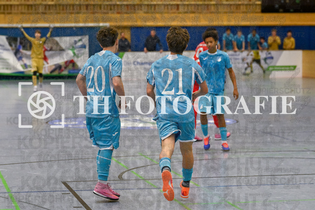 GER, Begegnung, Fussball, U14 Hallenturnier, PS-Immo-Cup 2026, 18.01.2026 | Jubel nach dem Tor zum 1:0 für die TSG Hoffenheim