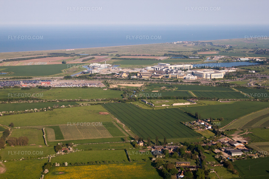 Aerial view: View of the town in Richborough in the state England, Great Britain. – Photo: IMG_50496.jpg taken on 05/27/2012 by Werner Riehm/FLY-FOTO.com – Resolution of the original: 4752 x 3168 px